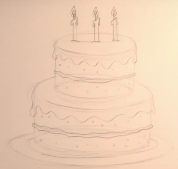 Тортик для срисовки