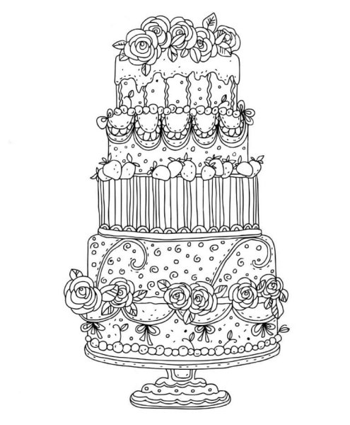 Раскраска торт