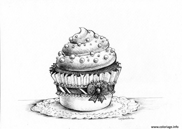 Пирожное карандашом