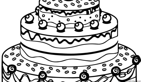 Раскраски для девочек тортики