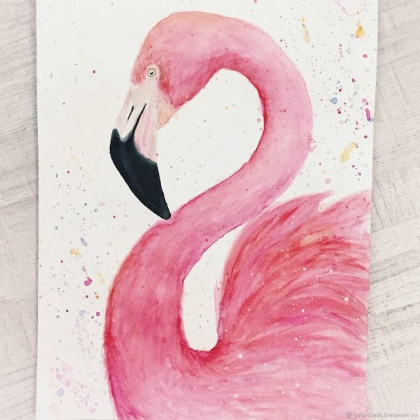 Фламинго живопись легкая