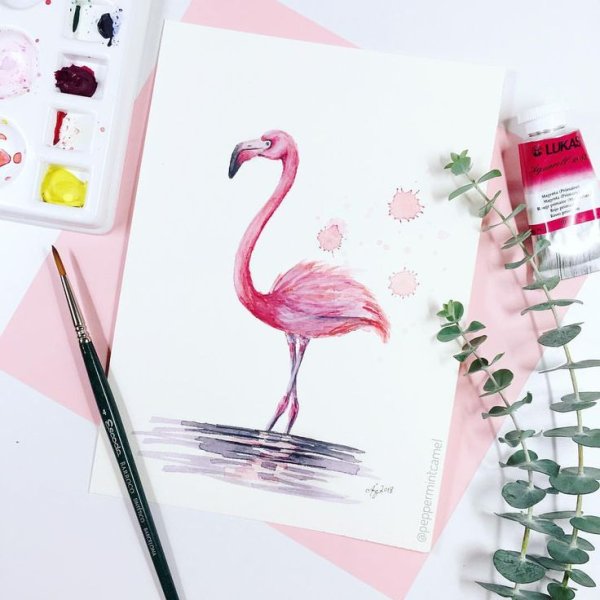 Фламинго маркерами