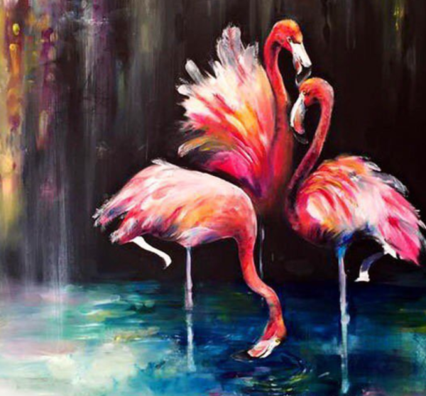 Розовый Фламинго маслом
