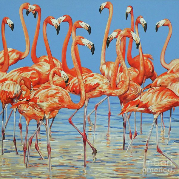 Роберт Хоган художник картины Фламинго