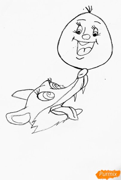 Этапы рисования колобка