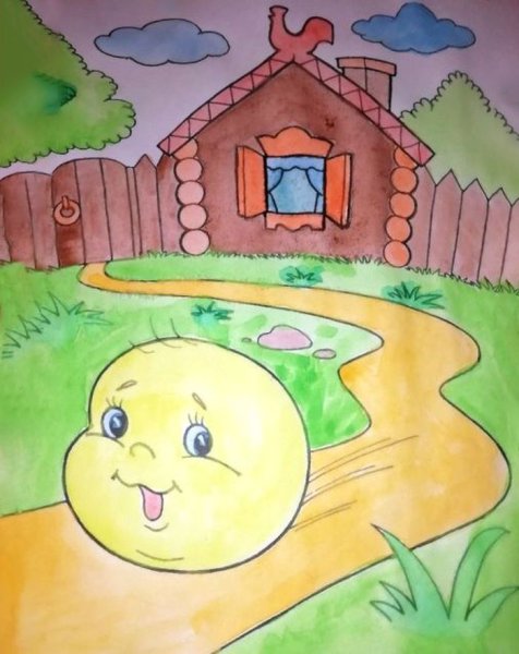 Колобок карандашом