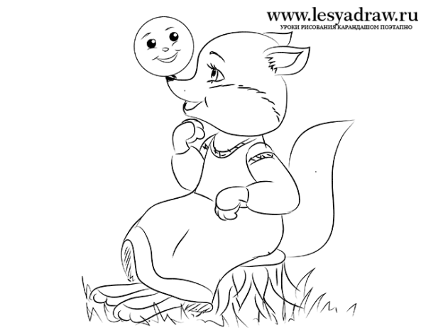 Картинки для срисовки карандашом Колобок