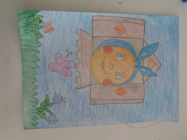 Раскраска Колобок для детей 3-4 лет