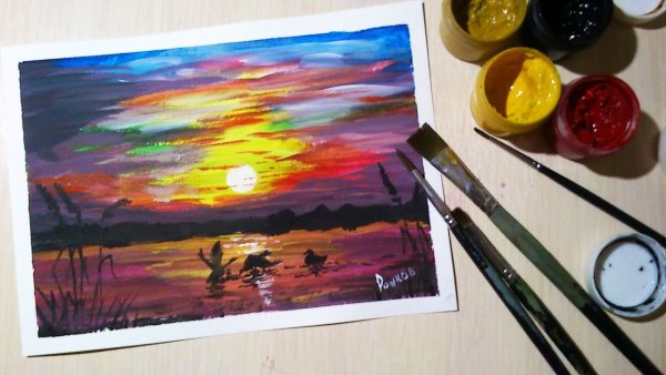 Мастер класс рисование гуашью