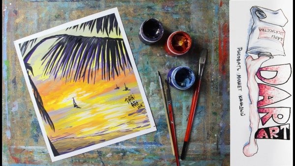 Скетчи гуашью для начинающих