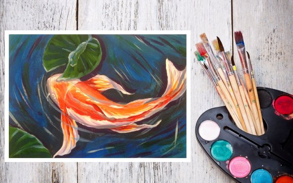 Рисунки красками гуашь