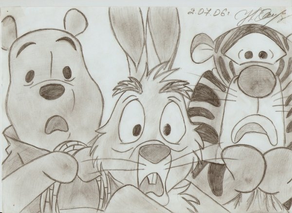 Мультяшные герои карандашом