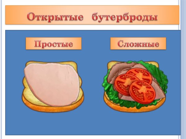 Виды бутербродов простые и сложные