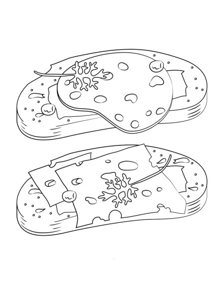 Бутерброд раскраска для детей