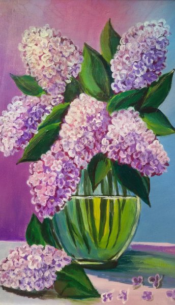 Сирень живопись акрилом