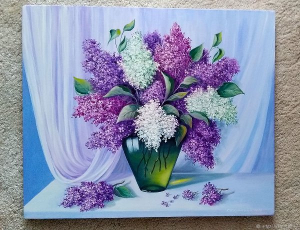 Букет сирени картина