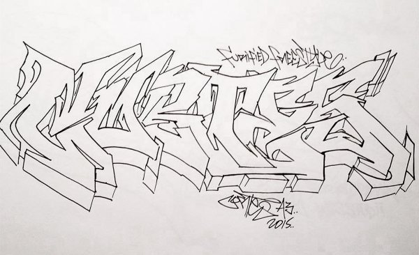 Граффити карандашом