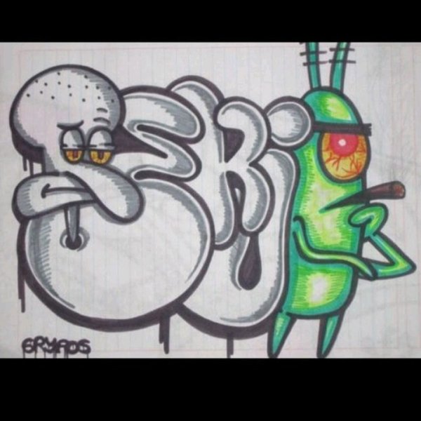 Граффити на бумаге