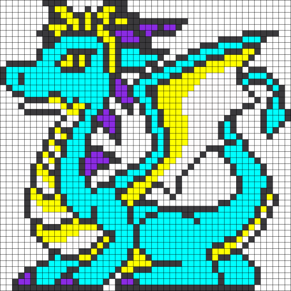 Дракон по клеточкам