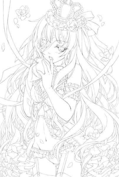 Раскраска антистресс аниме