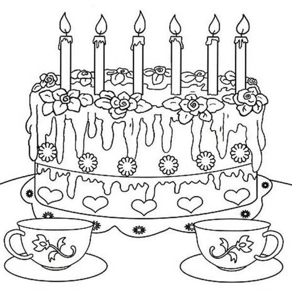 Раскраска на денрожденние