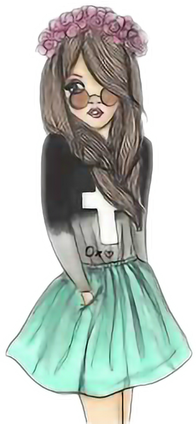 Рисунки девочек легкие и красивые крутые