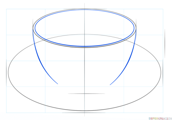 Поэтапное рисование кружки
