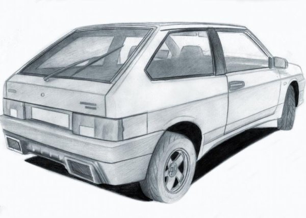 Раскраска авто ВАЗ 2109