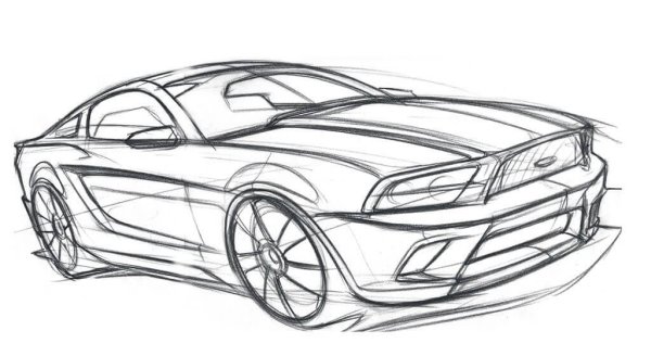 Ford Mustang 2015 чертеж