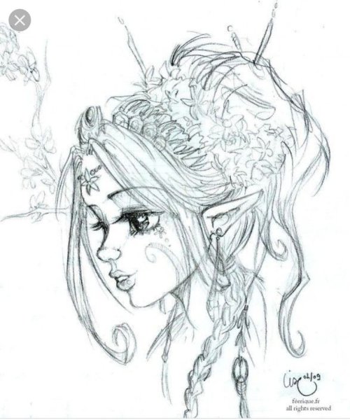 Эльф набросок