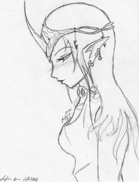 Эльфы карандашом для срисовки