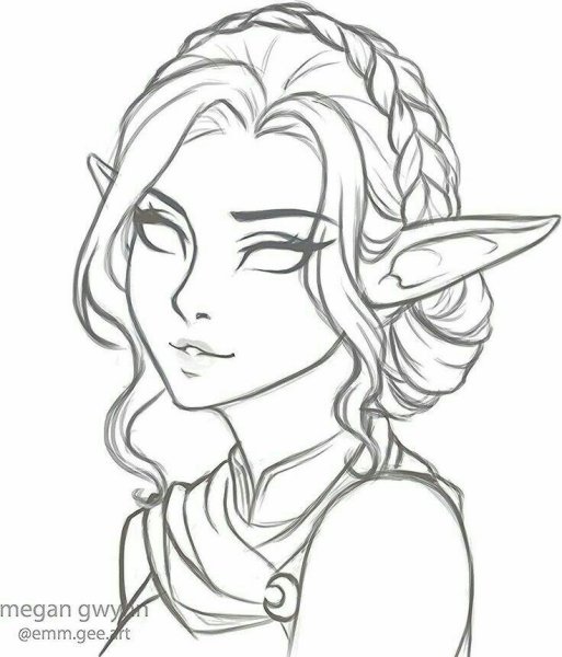 Нарисовать эльфа карандашом