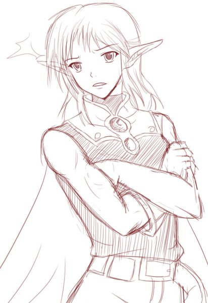 Портрет карандашом фэнтези