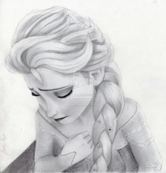 Скетчи персонажей Дисней Эльза