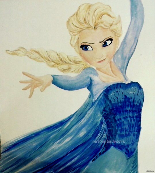 Эльза карандашом