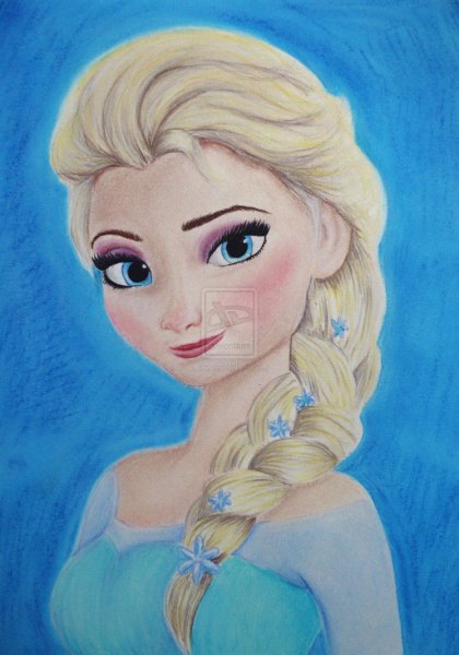Поэтапное рисование Эльзы