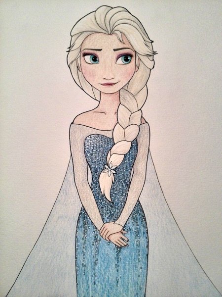 Эльза карандашом