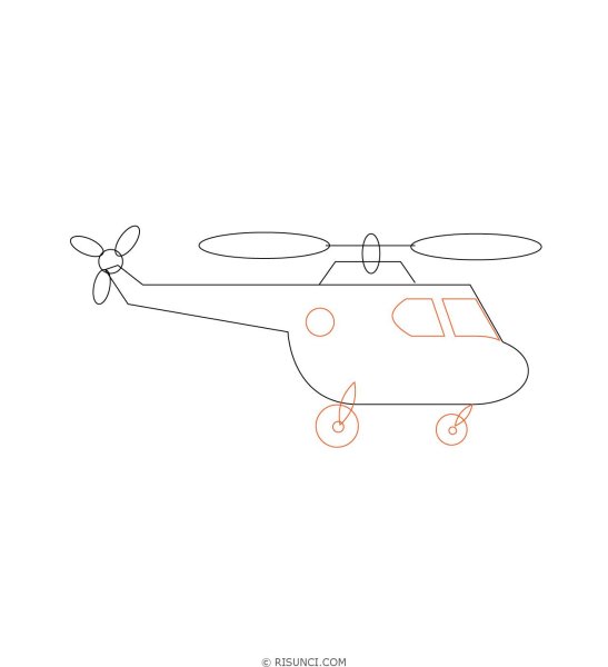 Вертолет карандашом