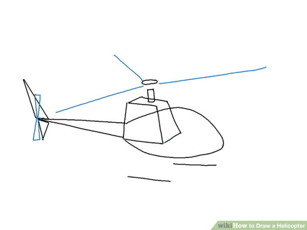 Этапы рисования вертолета