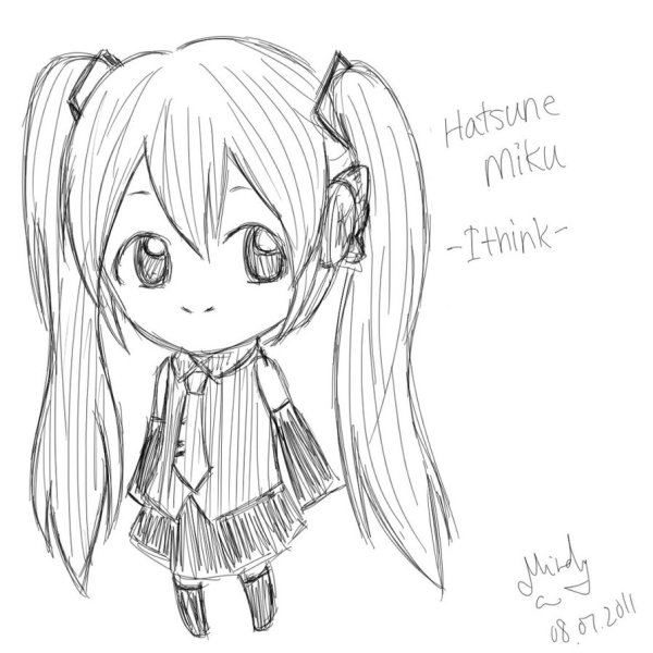 Чиби рисунки карандашом для срисовки