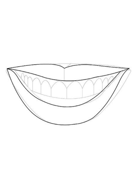 Раскраска улыбка губы