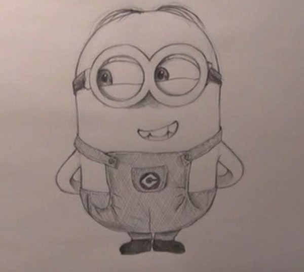 Миньоны рисунок карандашом для срисовки