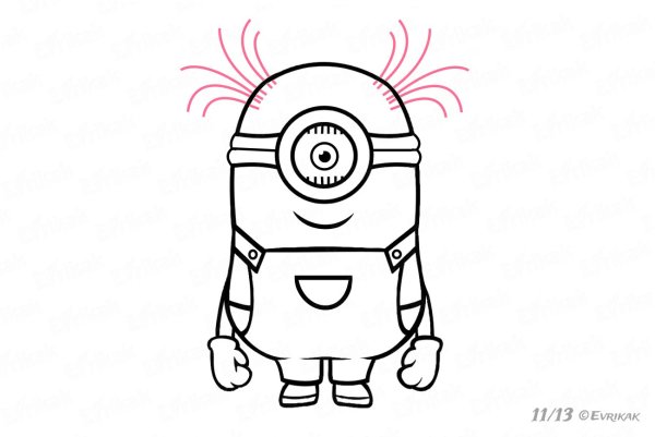 Миньоны рисунок карандашом для срисовки