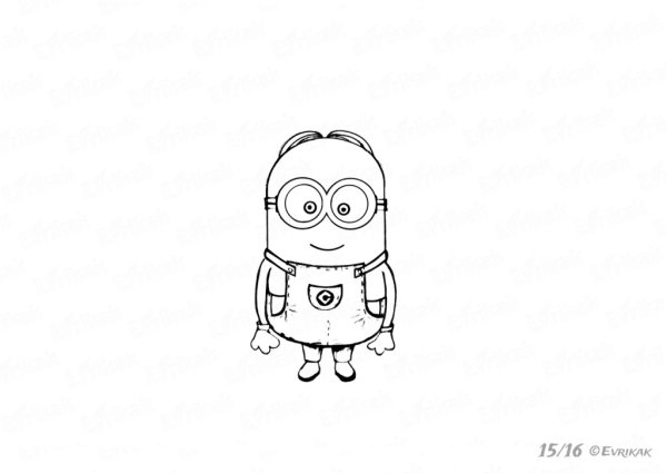 Миньоны рисунок карандашом для срисовки