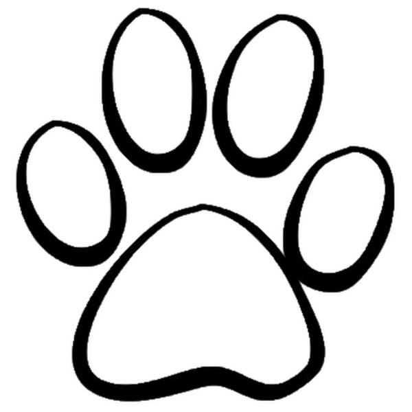 Лапка собаки контур