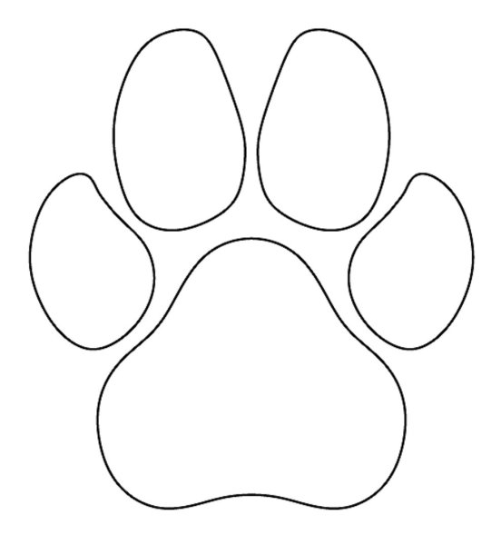 Собачья лапка трафарет