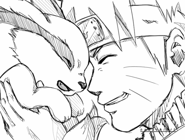 Раскраски из аниме Наруто курама