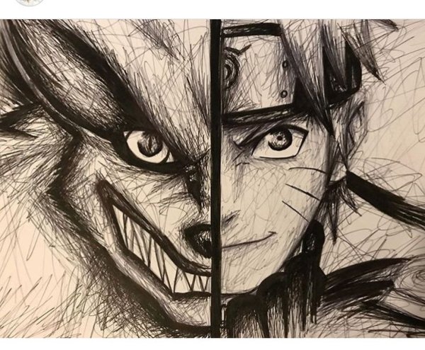 Наруто курама Sketch