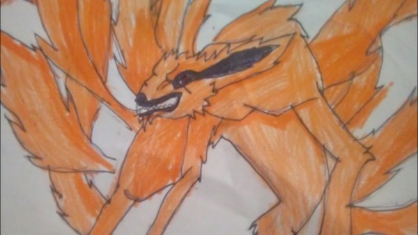 Наруто и курама маркерами