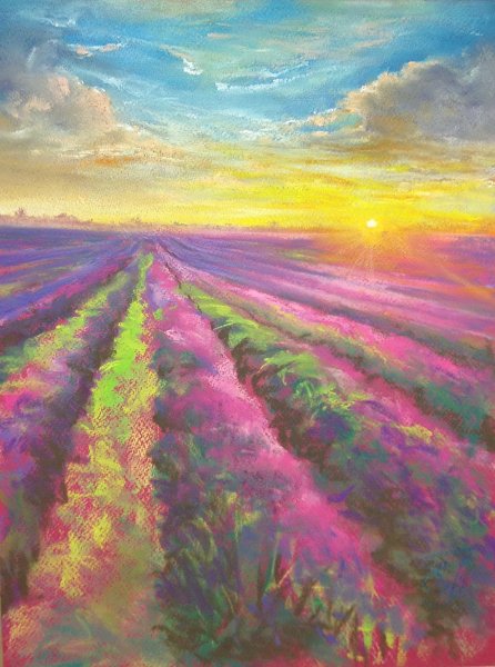 Пейзаж пастелью